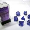 Opaque Purple/white Polydice Dobbelsteen