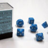Opaque Light Blue/white Polydice Dobbels