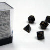 Opaque Black/gold Polydice Dobbelsteen S