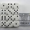 Opaque White/black D6 16mm Dobbelsteen S