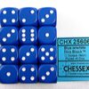 Opaque Blue/white D6 16mm Dobbelsteen Se