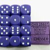 Opaque Purple/white D6 16mm Dobbelsteen