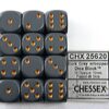 Opaque Dark Grey/copper D6 16mm Dobbelst