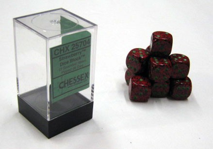 Strawberry Speckled D6 16mm Dobbelsteen