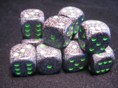 Earth Speckled D6 16mm Dobbelsteen Set (