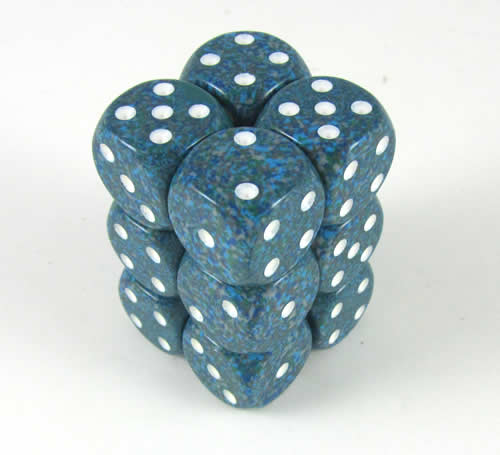 Sea Speckled D6 16mm Dobbelsteen Set (12