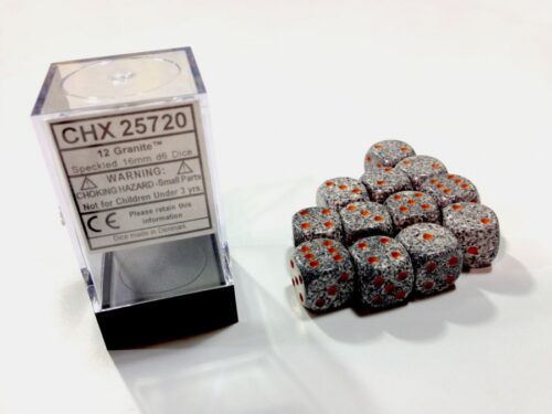 Granite Speckled D6 16mm Dobbelsteen Set