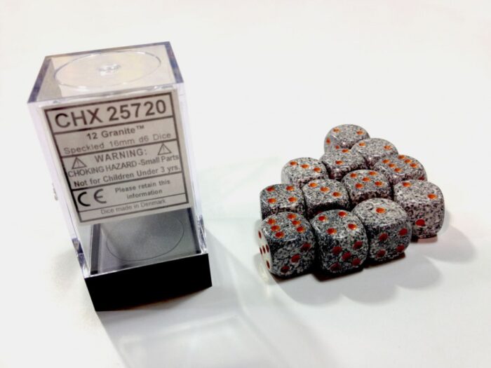 Granite Speckled D6 16mm Dobbelsteen Set