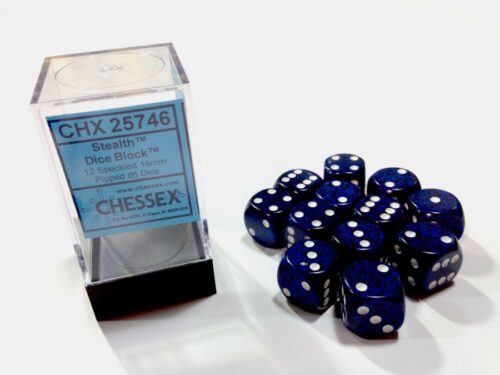 Stealth Speckled D6 16mm Dobbelsteen Set