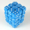 Opaque Light Blue/white D6 12mm Dobbelst