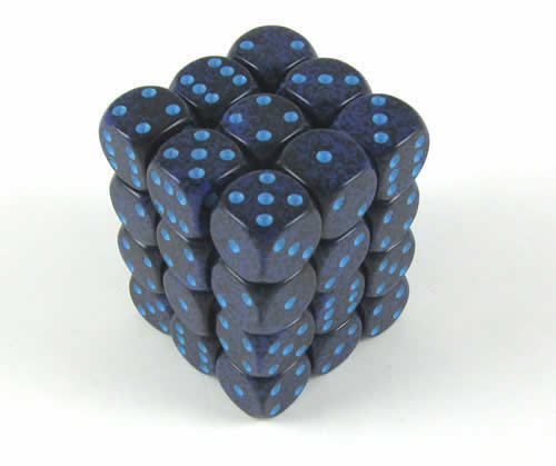 Cobalt Speckled D6 12mm Dobbelsteen Set