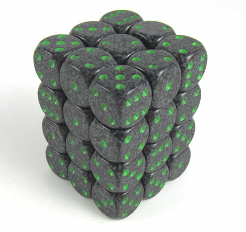 Earth Speckled D6 12mm Dobbelsteen Set (