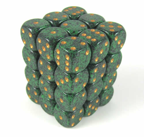 Golden Recon Speckled D6 12mm Dobbelstee