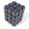 Golden Cobalt Speckled D6 12mm Dobbelste