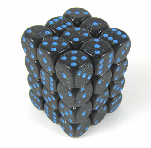 Blue Stars Speckled D6 12mm Dobbelsteen
