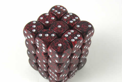 Silver Volcano Speckled D6 12mm Dobbelst