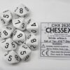 Opaque White/black D10 Dobbelsteen Set (