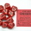 Opaque Red/black D10 Dobbelsteen Set (10
