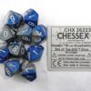 Gemini Blue-Steel/white D10 Dobbelsteen