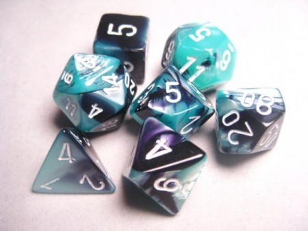 Gemini Black-Shell/white Polydice Dobbel