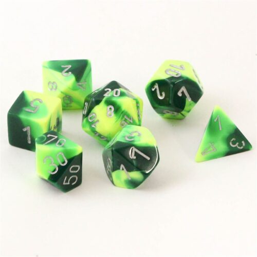 Gemini Green-Yellow/silver Polydice Dobb