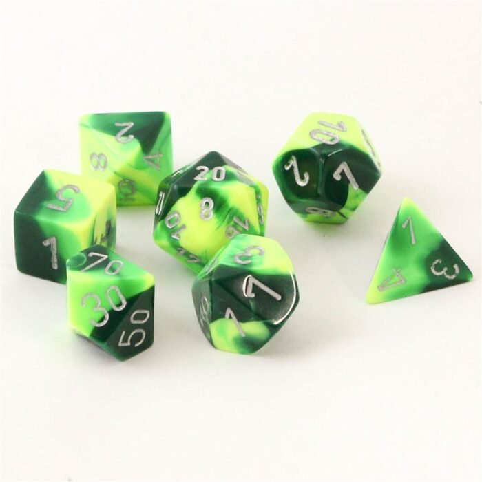 Gemini Green-Yellow/silver Polydice Dobb