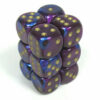 Gemini Blue-Purple/gold D6 16mm Dobbelst