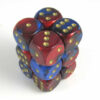 Gemini Blue-Red/gold D6 16mm Dobbelsteen