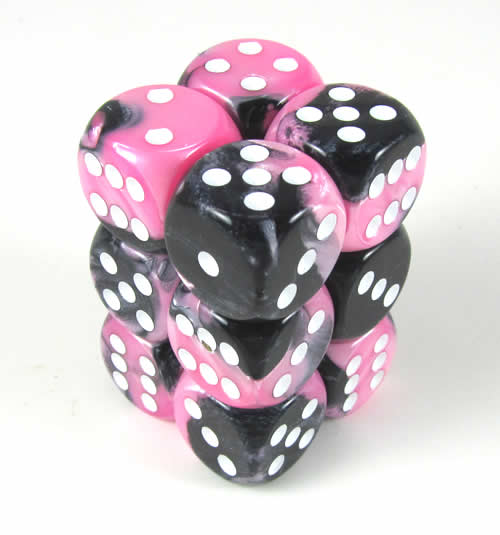 Gemini Black-Pink/white D6 16mm Dobbelst
