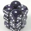 Gemini Purple-Steel/white D6 16mm Dobbel