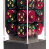 Gemini Green-Purple/gold D6 16mm Dobbels