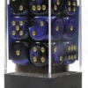 Gemini Black-Blue/gold D6 16mm Dobbelste