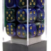 Gemini Blue-Green/gold D6 16mm Dobbelste