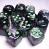 Gemini Black/Grey/green D6 16mm Dobbelst