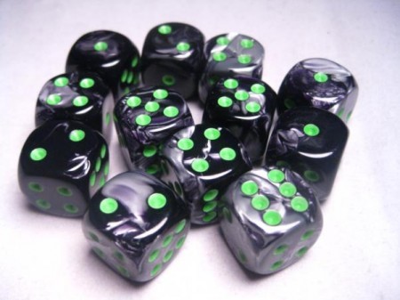 Gemini Black/Grey/green D6 16mm Dobbelst