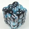 Gemini Black-Shell/white D6 12mm Dobbels