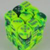 Gemini Green-Yellow/silver D6 12mm Dobbe
