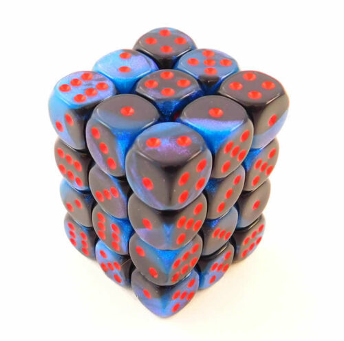 Gemini Black-Starlight/red D6 12mm Dobbe