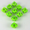 Vortex Bright Green/black D10 Dobbelstee