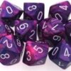 Festive Violet/white D10 Dobbelsteen Set