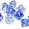 Nebula Dark Blue/white D10 Dobbelsteen S