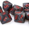 Velvet Black/red D10 Dobbelsteen Set (10