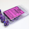 Lustrous Purple/gold D10 Dobbelsteen Set