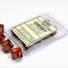 Glitter Ruby/gold D10 Dobbelsteen Set (1
