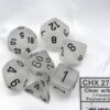 Frosted Clear/black Polydice Dobbelsteen