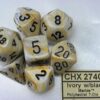 Marble Ivory/black Polydice Dobbelsteen