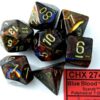 Scarab Blue Blood/gold Polydice Dobbelst