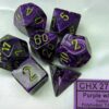 Vortex Purple/gold Polydice Dobbelsteen