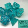 Cirrus Aqua/silver Polydice Dobbelsteen