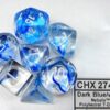 Nebula Dark Blue/white Polydice Dobbelst